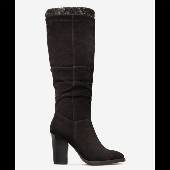 Shoes - Ethel Slouchy Heeled Boot Black